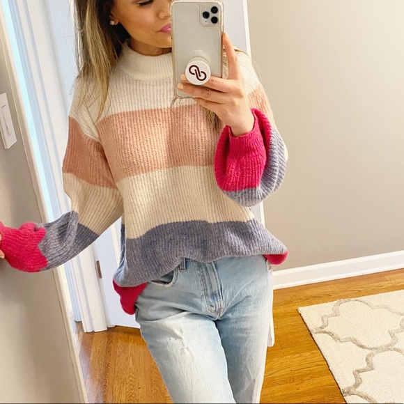 Sweaters - Pretty in Pink Stripe Sweater